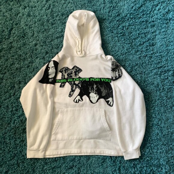 Lee Men's White and Cream Hoodie - Picture 1 of 3